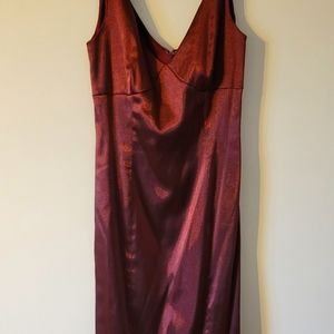 Against Gravitee sleeveless maroon/shiny dark red dress. size 6.